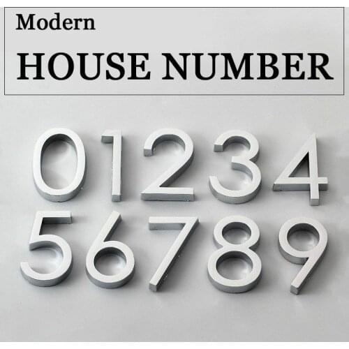 60mm Self Adhesive House Number Sticker For Apartment Plastic Doorplate Home Door Plaque Numbers Signs Mailbox Street Numbers