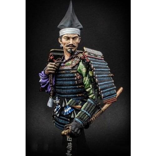 Assembly Unpainted Scale 1/10 ancient warrior man bust figure Historical Resin Model