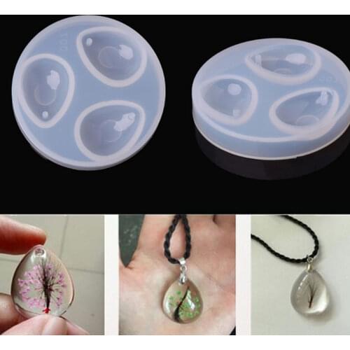 DIY Silicone Pendant Water Drop Gem Mold Resin Casing Craft Making Tool Jewelry