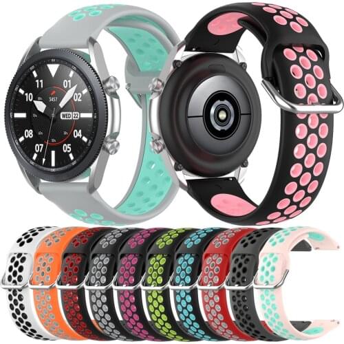 Essidi 20mm 22mm Silicone Band For Samsung Galaxy Watch3 41mm 45mm Bracelet Wrist Band Strap For Samsung Galaxy Watch 3 41 45mm