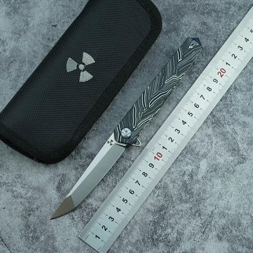 LEMIFSHE New Flipper folding knife D2 steel blade G10 handle camping outdoor survival folding kitchen knife fruit knife EDC tool