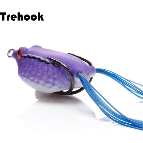 TREHOOK 5cm 9g Topwater Frog for Fishing Lure Soft Bait for Pike Silicone Fishing Skirts Artificial Bait Frog Fishing Wobblers