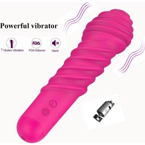 AV Wand Vibrator Anal Massage Clit Stimulate Female Masturbator Dildo Sex Toys Silicone Anal Butt Plug Waterproof 7 Speed