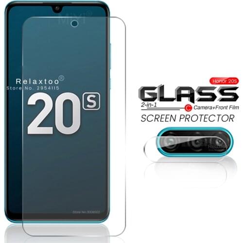 2-in-1 camera protective glass on honor 20s s20 20 s screen protector honor20s honor20 s mar-lx1h 6.15'' armored tempered film