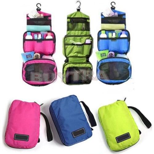 Womens Ladies Travel Toiletry Folding Portable Organizer Hanging Wash Cosmetic Makeup Storage Bag For Outdoor Camping