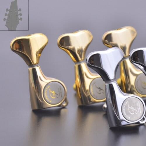 1 Set 3L-3R Gear Ratio 1:21 Guitar Machine Heads Tuners Chrome/Gold Guitars