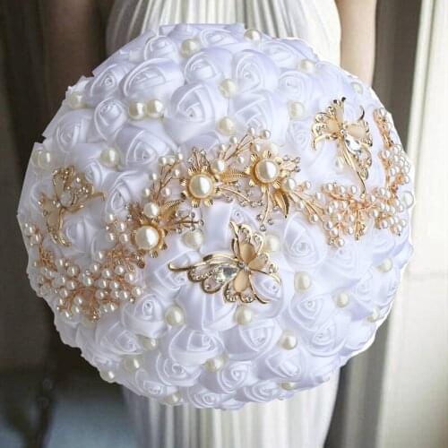 1PCs /lot White wedding Bouquet For Wedding Party