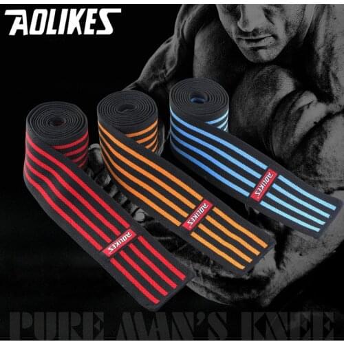 1Pcs Gym Sport Fitness 2M*8CM Weight Lifting Sports Knee Bandages Compression Squats Training Wraps Elastic Bandages