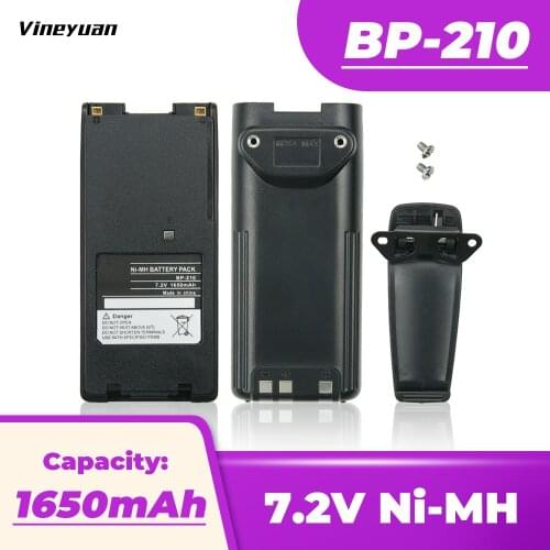 1650mAh Replacement Two-Way Radio Battery BP-209 BP-210 BP-222 BP-209N BP-210N BP-222N for ICOM Radios IC-F11 IC-F21 IC-V8