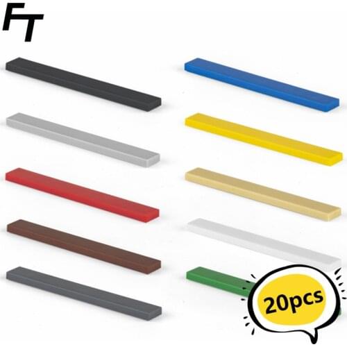 20pcs Small Particle 4162 Tile 1x8 DIY Building Block Compatible with Creative Gift MOC Building Block Castle Toy