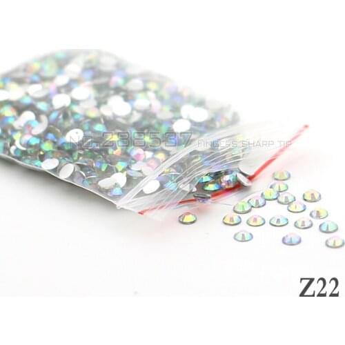 4mm 1000pcs New AB crystal colorful Decorative Diamond 14-sided Resin Round Fashion Popular Nail DIY SS16 Z22