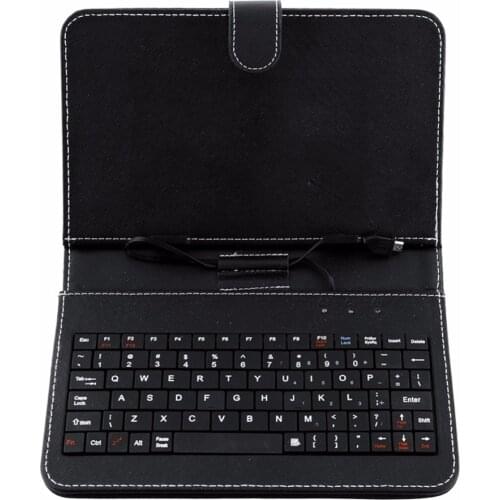 7 inch Universal Micro USB Keyboard For Tablet PC English Russian Spanish Arabic keyboard case can be choosed