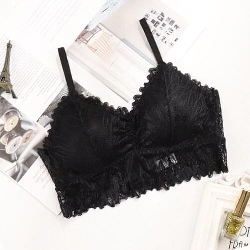 Seamless Lace Tube Bras Push Up Bralette Adjustable Padded Underwear Women Bras Lingeries