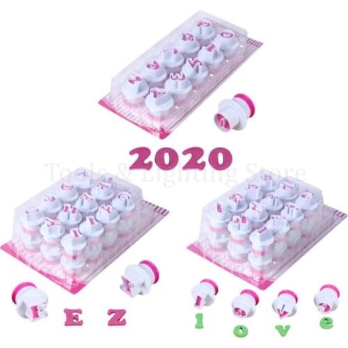 Alphabet Letter Digital Number Fondant Cookie Cake Cutter Stamp Plunger Mold DIY Kitchen Baking Cake Decorating Tool