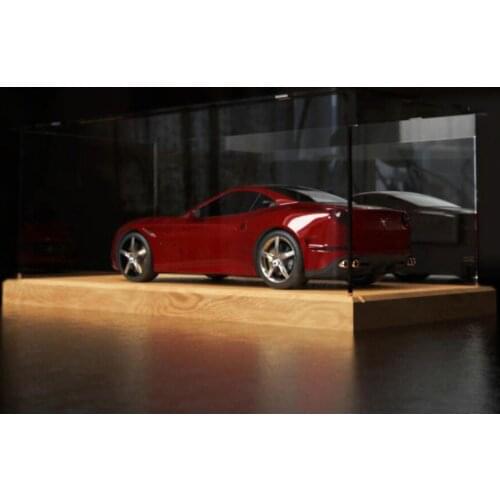 Acrylic Display Case with Acrylic Cover & Wood Base for 1/18 Action Figures