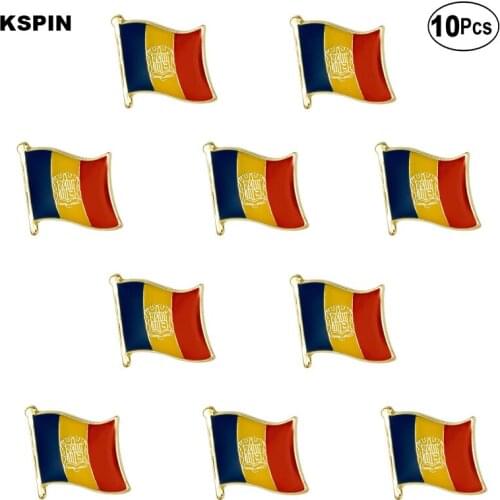 Andorra Flag Lapel Pin Flag badge Brooch Pins Badges 10Pcs a Lot