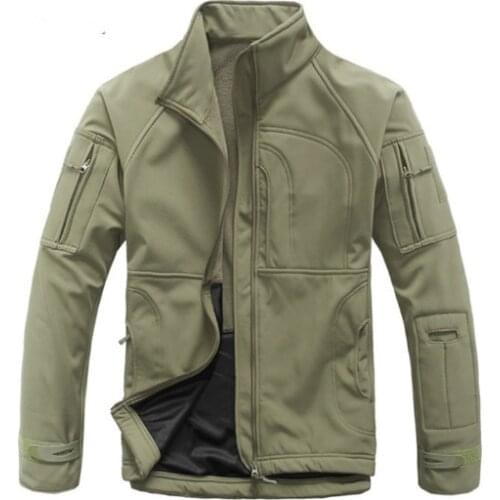 Camouflage Military Tactical Jacket Men Winter Sharkskin Soft Shell Waterproof Windbreaker Jackets Fleece Coat Army Hunt Clothes