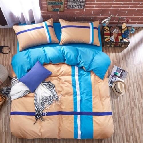 Polyester Cotton Sanding Bedding Set Duvet Cover Flat Sheet Pillowcase Bed Sheet Twin Full Queen King Size