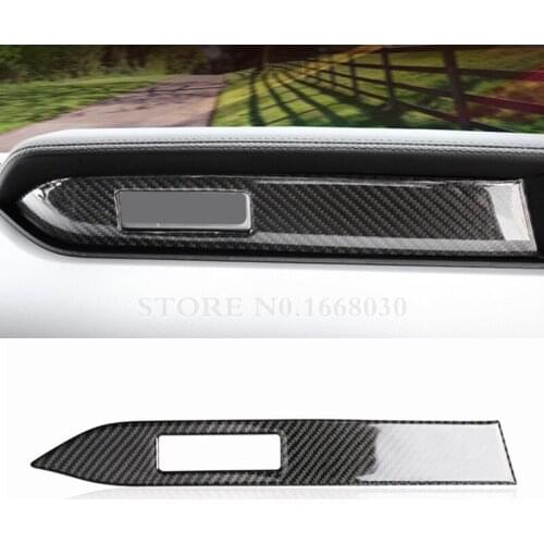 Carbon Fiber Dashboard Console Moulding Trim Cover For Ford Mustang 2015-2017 Car accesories interior Car decoration
