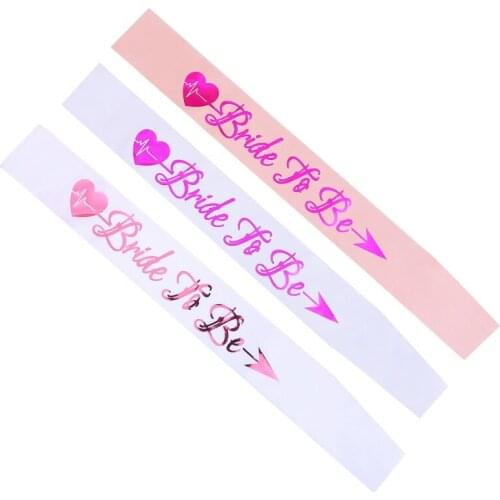 Hen Party Bride to Be Sash with Heart Hen Party Sash for Bachelor Party Wedding Bridal Shower Pink White with Gold Letter HW64