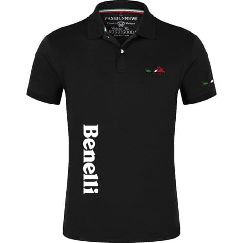 Benelli TRK 502X Printing Summer Mens Polo Casual Short Sleeves Solid Color Tshirt Man Classic Tops Outdoor Customize T-shirt