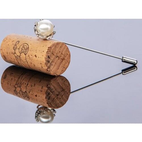 Hot Sale Simulated Pearl Brooches Flower Lapel Pin For Men Women Coat Collar Corsage Jewelry Wedding Gift