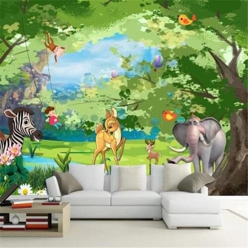 Milofi custom personality wall covering wallpaper fantasy forest cartoon childrens room kids room large mural photo wallpaper