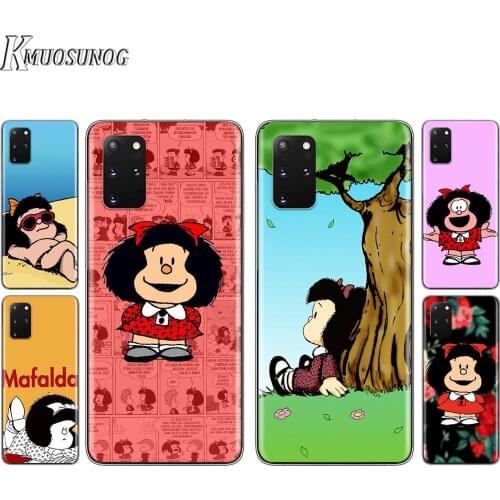 Animated cute Mafalda For Samsung S20 FE A91 A81 A72 A71 A52 A51 A42 A41 A32 A31 A21 A12 Lite Transparent Phone Case