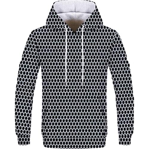 Mens and womens fashion and handsome hooded hooded sweatshirt 3D printing shirt large size thin geometric series hot sale