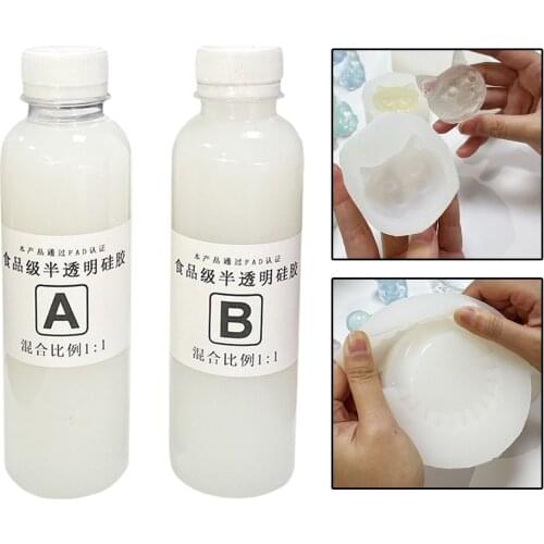 Molds Making Kit 250ml Translucent Liquid Silicone Rubber for Mold Making, Resin Molds,Casting,Jewelry Making DIY Epoxy Crafts
