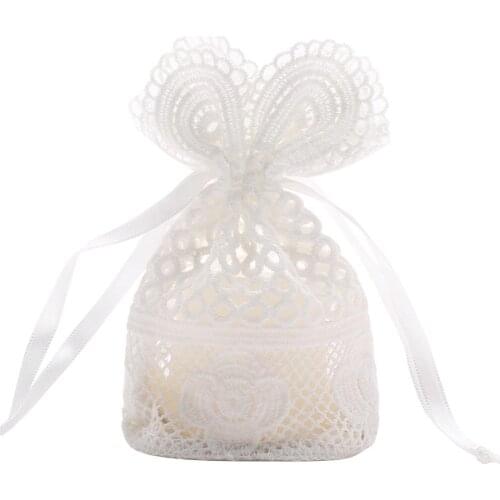 Bundle Pockets Lace Candy Bags Pearl Yarn Jewelry Bags Ring Stud Earrings Bracelet Necklace Storage Bag