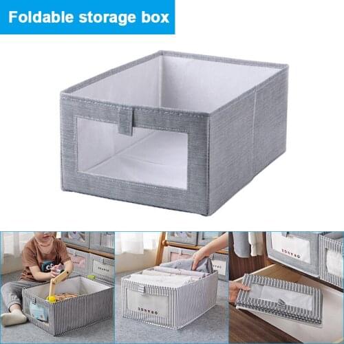 Non-woven Clothes Organizer Foldable Coverless Storage Box for Children Toys Underwear Scarf 2 Sizes XH8Z
