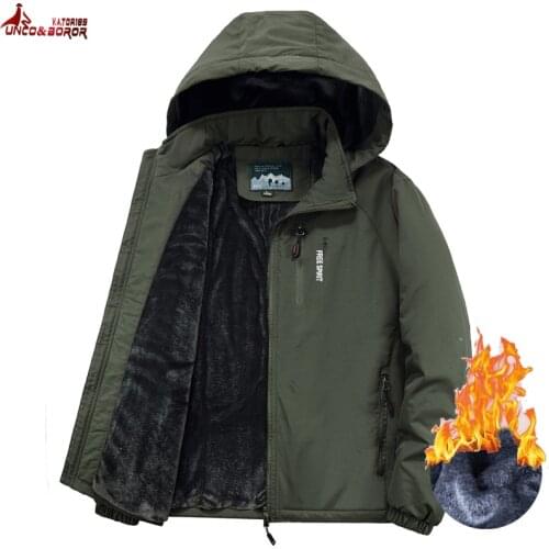 New 2021 Mens Winter Thicken Warm Fleece Army Jacket Hooded Streetwear Casual Cotton-Padded Parkas Coats Men jaqueta masculina