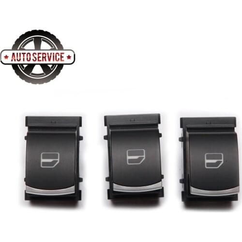 New 5K0 959 855 3Pcs Chrome Window Lifter Switch Control Switch Button For VW Golf Passat Jetta MK5 6 5ND959855 7L6 959 855 B