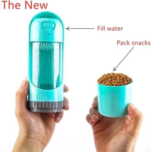 2021 Portable Pet Dog Water Bottle 300ml Drinking Bowl for Small Medium Large Dogs Feeding Water Dispenser Dogs Outdoor Bottles