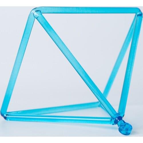 12" big size Blue Color quartz crystal singing pyramid for sound healing music therapy and chakra balancing