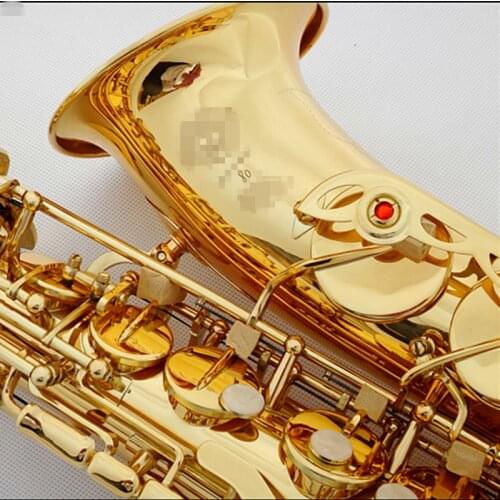 High Quality Saxphone Alto bE 802 Gold Plated Sax Saksafon musical instruments with all Accessories
