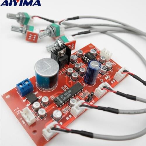 AIYIMA LM1036 Tone Board Bass Treble Balance Volume Control Adjustment NE5532 OP AMP HIFI Preamplifier Amplifier Single Power