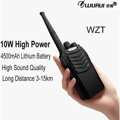 2pcs Outdoor Walkie-Talkie with 10W High Power & 16 Channels UHF 400-470MHz Two-Way Radio Walkie Talkie 10km for Police/Security