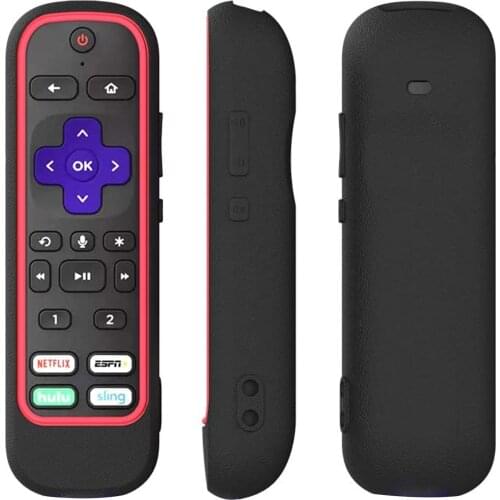 Protective Case for ROKU U7 Voice Remote Pro, for Roku Ultra 2020/2019 Control Shockproof Silicone Cover 4800R 4670R Anti-Lost