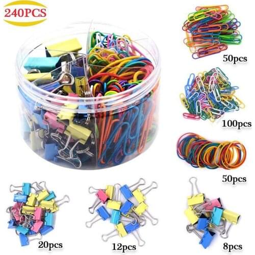 Assorted Clamps Long Tail Clip Dovetail Clip Paper Clip Binder Rubber Band Ticket Holder Combination Office PUO88