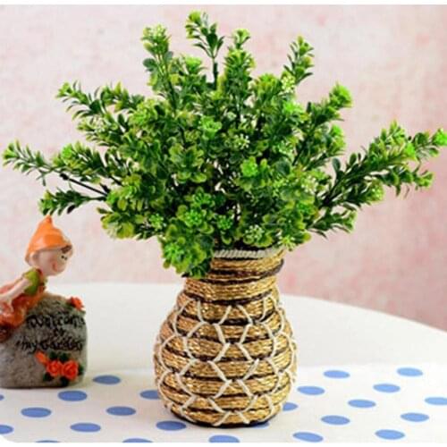 1 Bouquet Artificial Fake Flower Green Grass Plant Home Office Wedding Fake Flowers Ornaments For Hotel Garden Decor