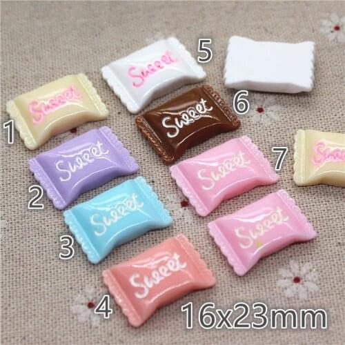 Resin Flatback Cabochon sweet candy Food 10PCS 16x23mm Art Supply Decoration Charm Craft