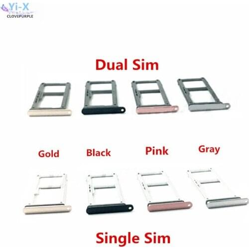 10pcs/lot Single / Dual Sim card Holder For Samsung Galaxy Note 7 N930 SIM Card Tray Holder Replacement Part