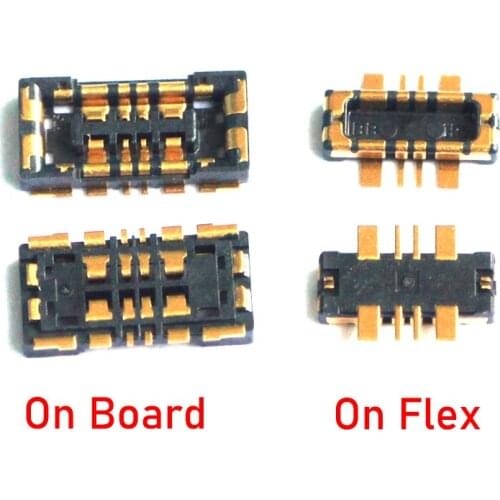 5PCS Inner Battery FPC Connector On Motherboard For HuaWei P40 Lite X10 Max Nova 7 Pro 7SE 8SE Honor 9X 10 Clip Contact On Flex