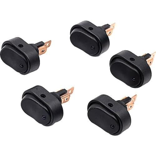 5x Smart Switch 12V Round Rocker ON/OFF Switch Car/Dash/Boat LED/Light Blue