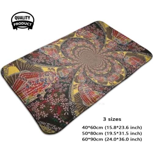 Al Abstract Pattern 3D Household Goods Mat Rug Carpet Cushion Kaleidoscope Abstract Geometric Op Art Vintage Original Floral