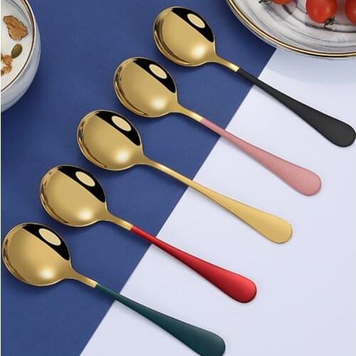 Tea Spoon 304 stainless Steel Cake Fruit Spoons For Dessert Small Coffee Scoop Gold Dessert Tools for Snack Dinnerware