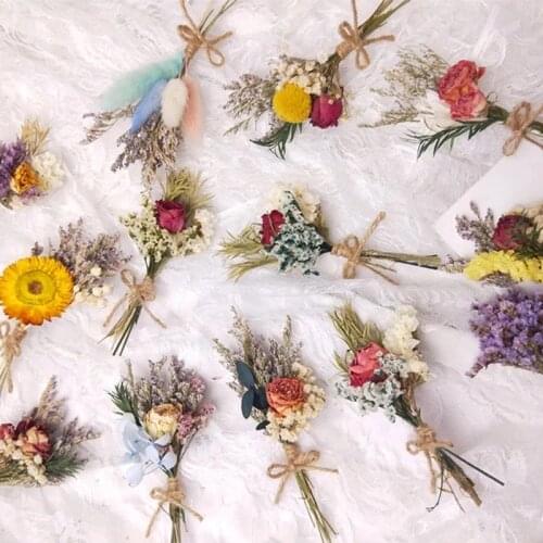 Colorful Dried Flowers Small Natural Dried Floral Plants Mini Real Bouquets Gifts Home Decoration Photography Props Art Craft