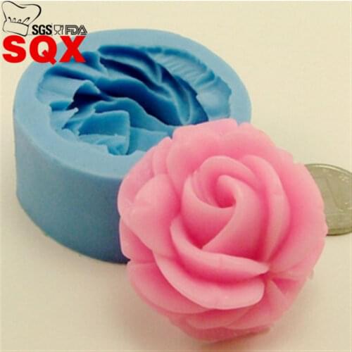 Flower / Rose Silicone Mold, embossed fondant Mold, Resin, Clay, Porcelain Jewelry, Cookie SQ1461